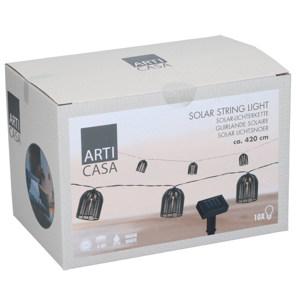 Solar String Light Black Balls - Afanaya