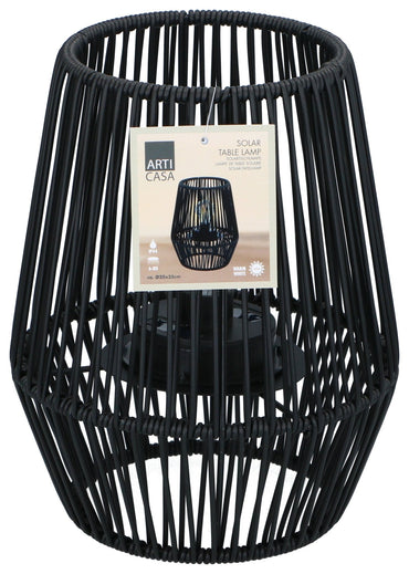 Solar Table Light Black 25Cm - Afanaya