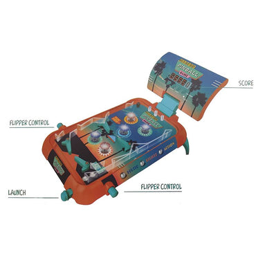 Tabletop Pinball Machine Mini Arcade Game 53 x 26 cm – Classic Pinball Toy - Afanaya