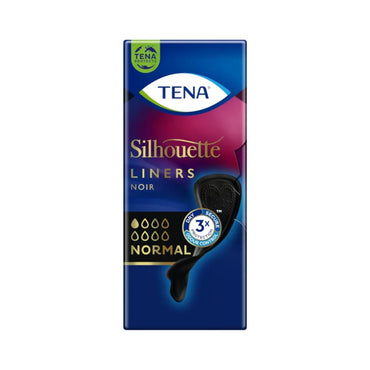 TENA Silhouette Noir Normal Panty Liners – Pack of 26 Discreet Absorbent Liners ProSkin - Afanaya
