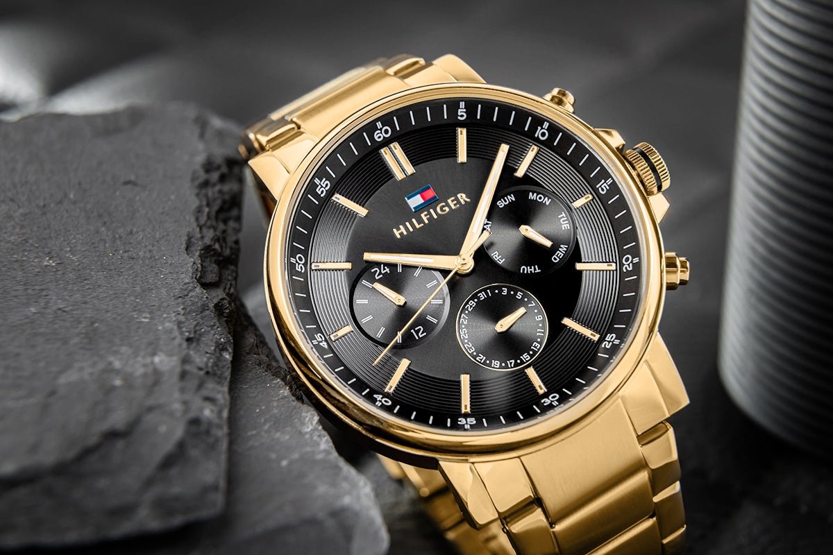 Tommy Hilfiger Kyle 1791632 Men’s Chronograph Watch Stainless Steel Silver with Original Box - Afanaya