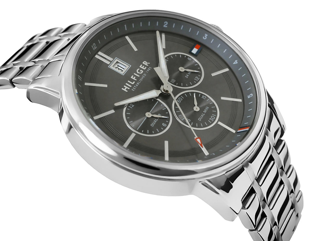 Tommy Hilfiger Men’s Watch Kyle 1791632 Stainless Steel Chronograph with Original Box - Afanaya