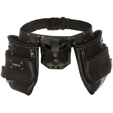 ToolPack Leather Tool Belt Industrial Heavy Duty Work Belt for Professionals - Afanaya