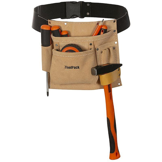 ToolPack Tool Belt Regular with 1 Holster Durable Work Belt for Tools & Accessories - Afanaya
