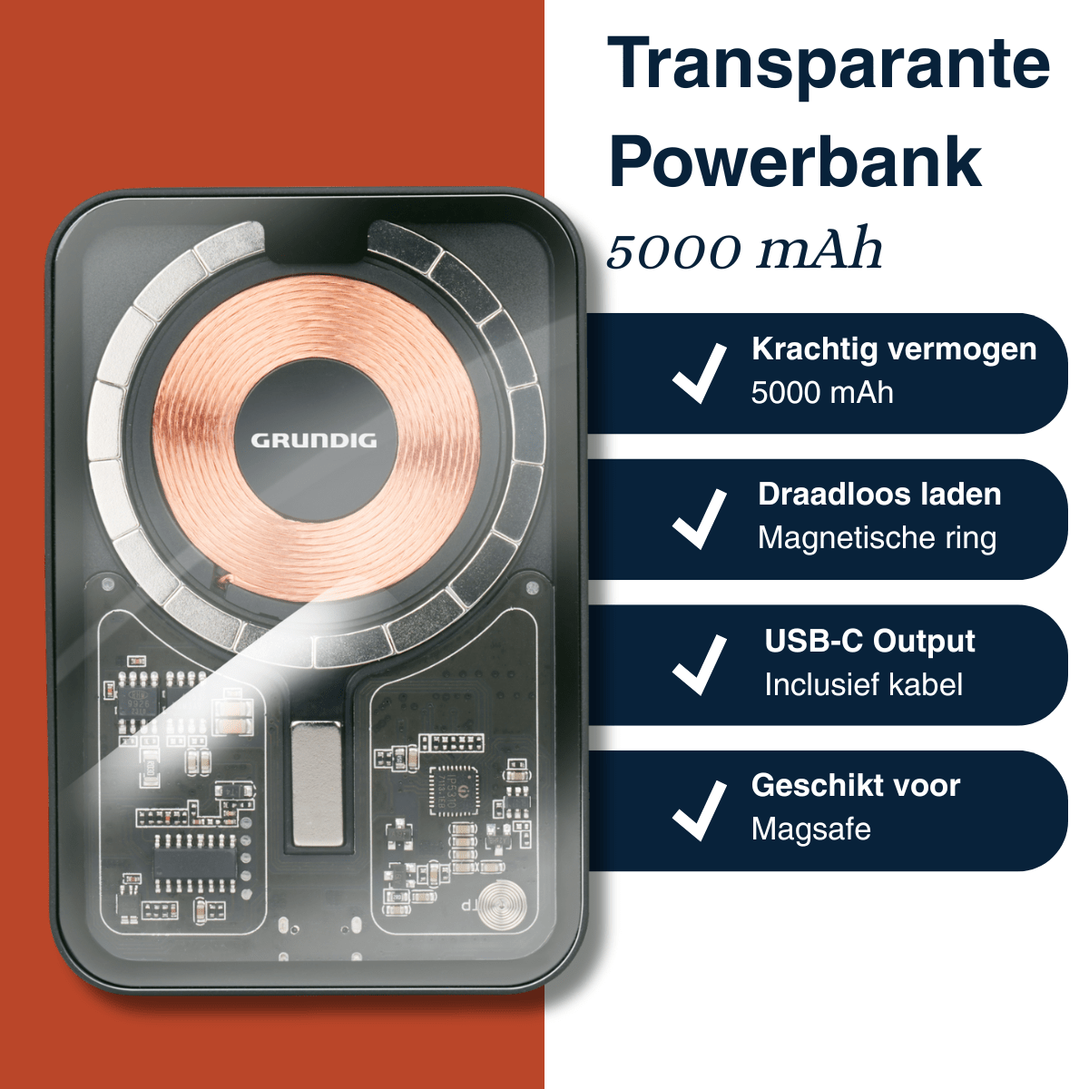 Transparent Powerbank 5000Mah - Afanaya