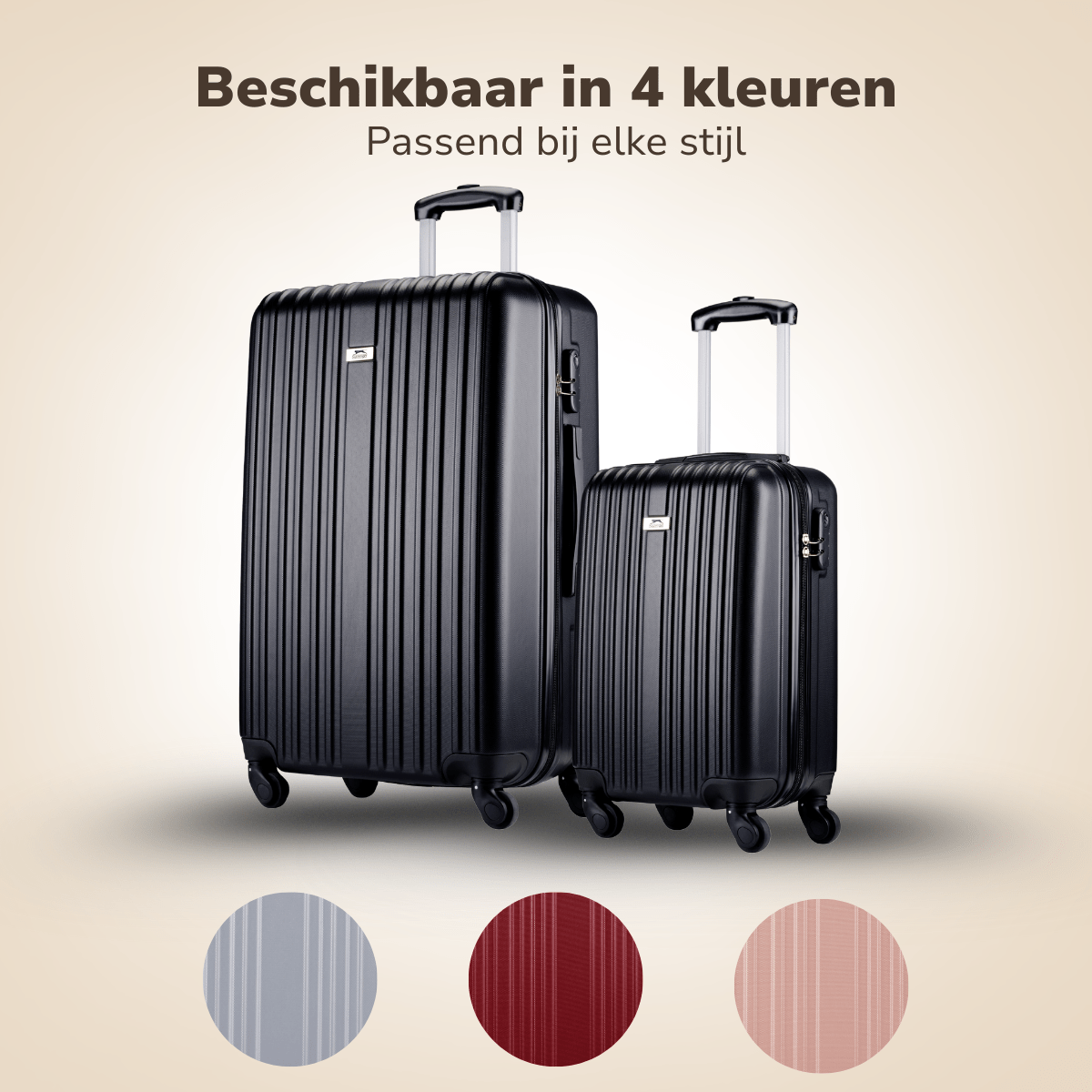 Trolley Set 2Pcs Black - Afanaya