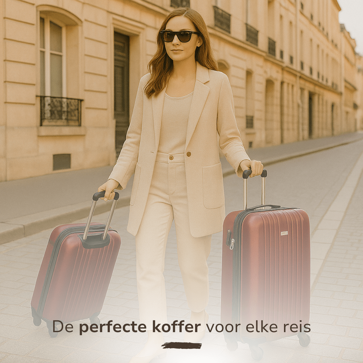 Trolley Set 2Pcs Red - Afanaya