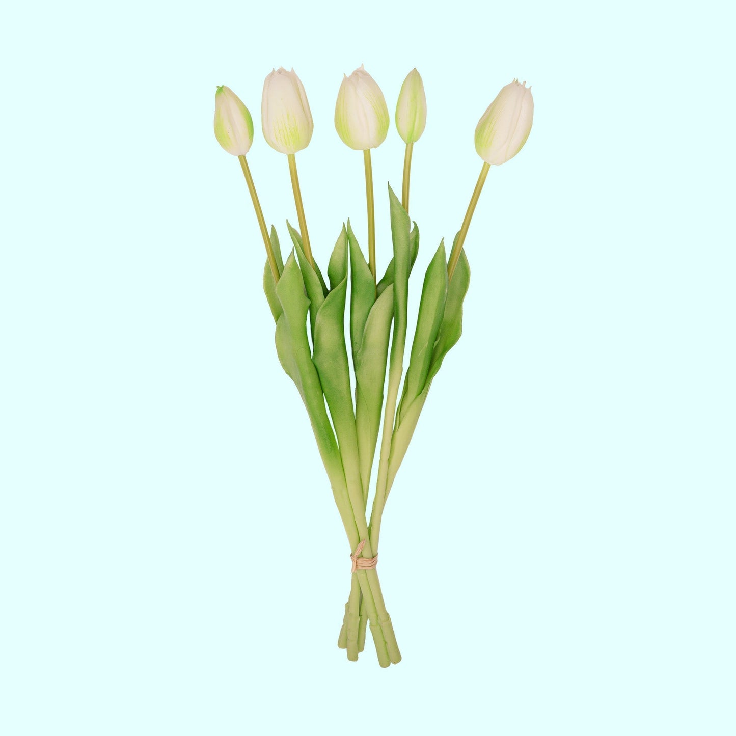 Tulip Bouquet – 5 Pieces – Various Colours – ‘Real Touch’ Artificial Tulips – 42 Cm - Afanaya