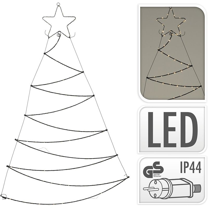 Verlichte Kerstboom - Wanddecoratie - 110Cm - Afanaya