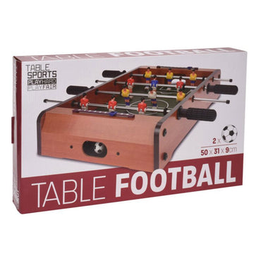 Wooden Table Football Game Compact Foosball Table 50 x 31 x 9 cm – Mini Soccer Table - Afanaya
