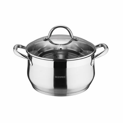 Bergner Rvs Pannenset Gourmet - 4 Kookpannen Met Deksels - Inductie