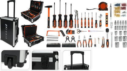 Fx Tools  88-Delige Gereedschapskoffer - Trolley - De Meeste Gebruikte Handgereedschappen In 1 Set