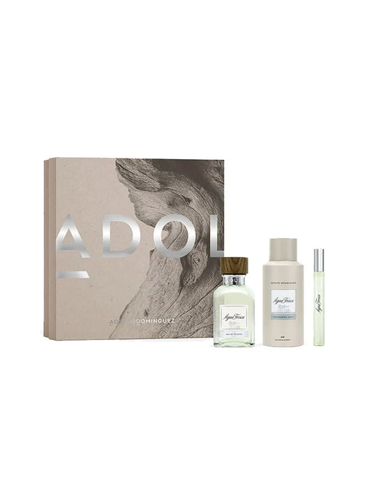 Adolfo Dominguez Agua Fresca Homme Eau de Toilette 120ml + 20ml Gift Set Fresh Woody Citrus Men’s Fragrance
