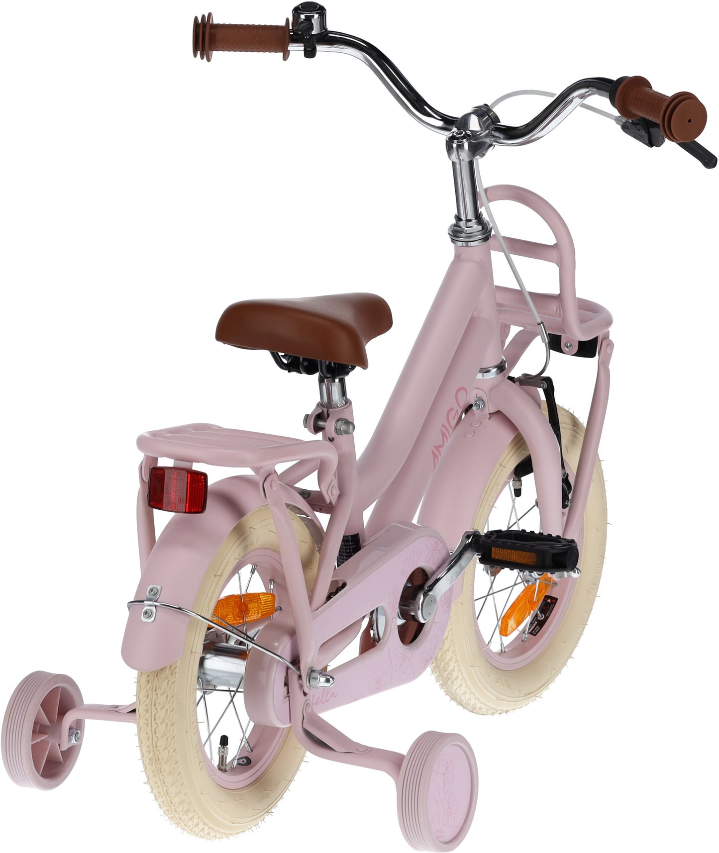 Vélo pour enfants et filles AMIGO Bella Bike 12" 21 cm Frein à rétropédalage Rose 