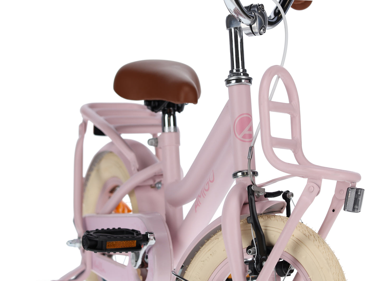 Vélo pour enfants et filles AMIGO Bella Bike 12" 21 cm Frein à rétropédalage Rose 