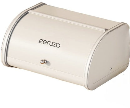 Bread Bin With Sliding Lid Stylish Kitchen Storage Soft Beige – 35 cm