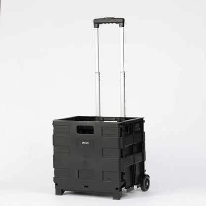 Chariot pliable Ceruzo avec caisses de 30 L, chariot de rangement portable avec boîtes pliables