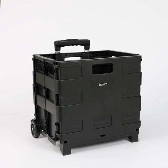 Chariot pliable Ceruzo avec caisses de 30 L, chariot de rangement portable avec boîtes pliables