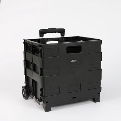 Chariot pliable Ceruzo avec caisses de 30 L, chariot de rangement portable avec boîtes pliables