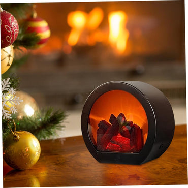 Cheminée électrique sans flamme, brûleur LED, effet feu, pour décoration intérieure, lanterne portable 