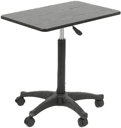 Table d'appoint pneumatique pour ordinateur portable avec roulettes, hauteur réglable 