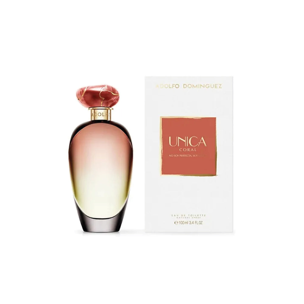 Adolfo Dominguez Única Coral Eau de Toilette Spray 50ml Fresh Floral Fruity Perfume for Women