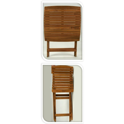 Ambiance Bistro Set Foldable Garden Table & Chairs – Outdoor Patio Furniture - Afanaya