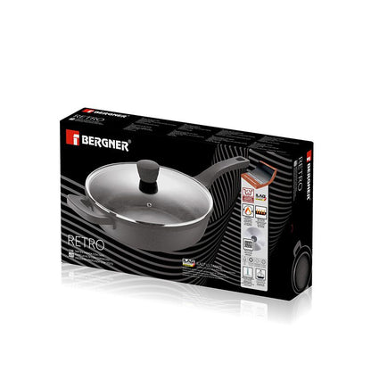 Bergner Diepe Koekenpan Retro - Inductie - D28 X H7.5 Cm - 3.9 Liter - Afanaya
