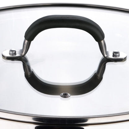 Bergner Midnight Rvs Soeppan Met Deksel - Inductie - 28Cm - 9.5L - Afanaya
