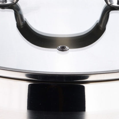 Bergner Midnight Rvs Soeppan Met Deksel - Inductie - 28Cm - 9.5L - Afanaya