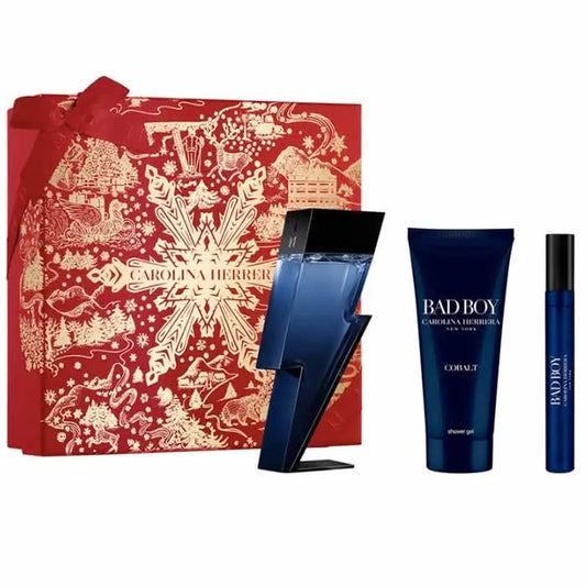 Carolina Herrera Bad Boy Cobalt Eau De Parfum Vaporisateur 100ml Coffret 3 Produits - Afanaya