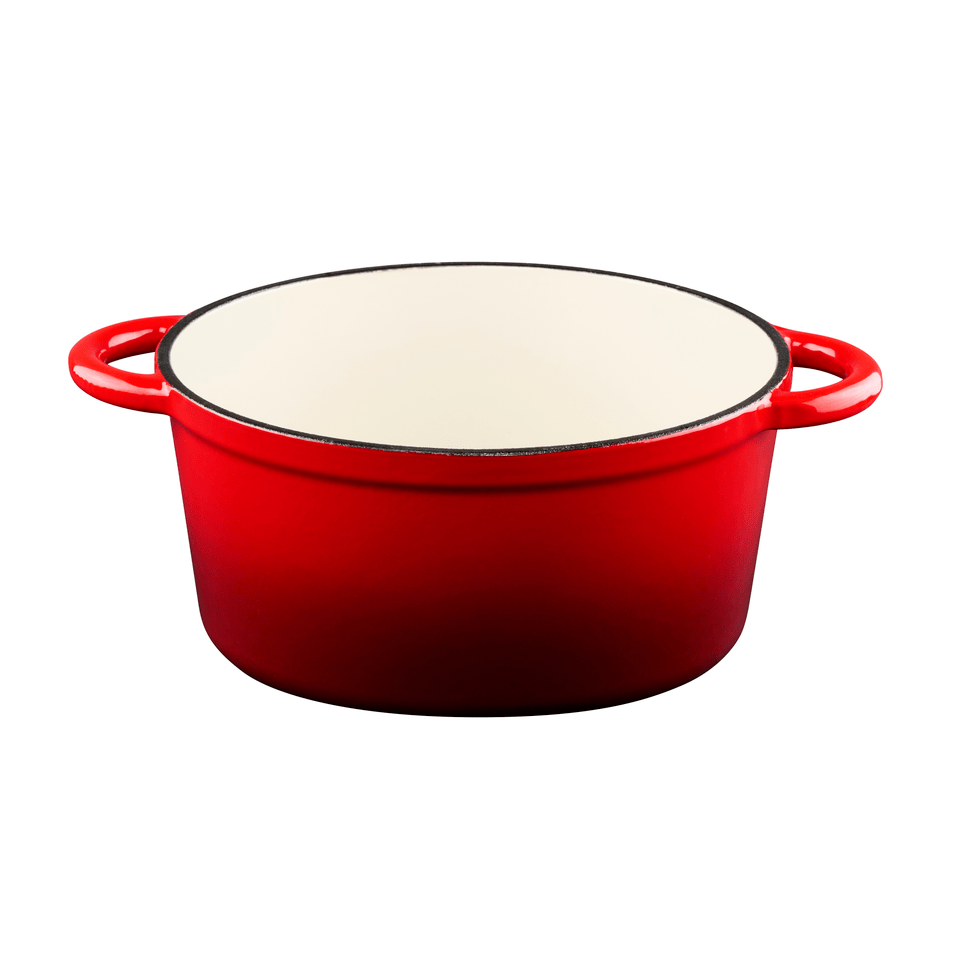 Casserole Enamel Cast Iron Red - Afanaya