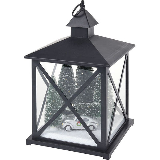 Christmas Lantern with LED Light 38cm Decorative Holiday Lantern for Indoor & Outdoor - Afanaya