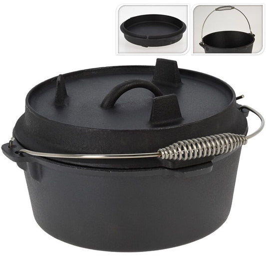 Dutch Oven Pan - Gietijzer - 25 Cm - Afanaya