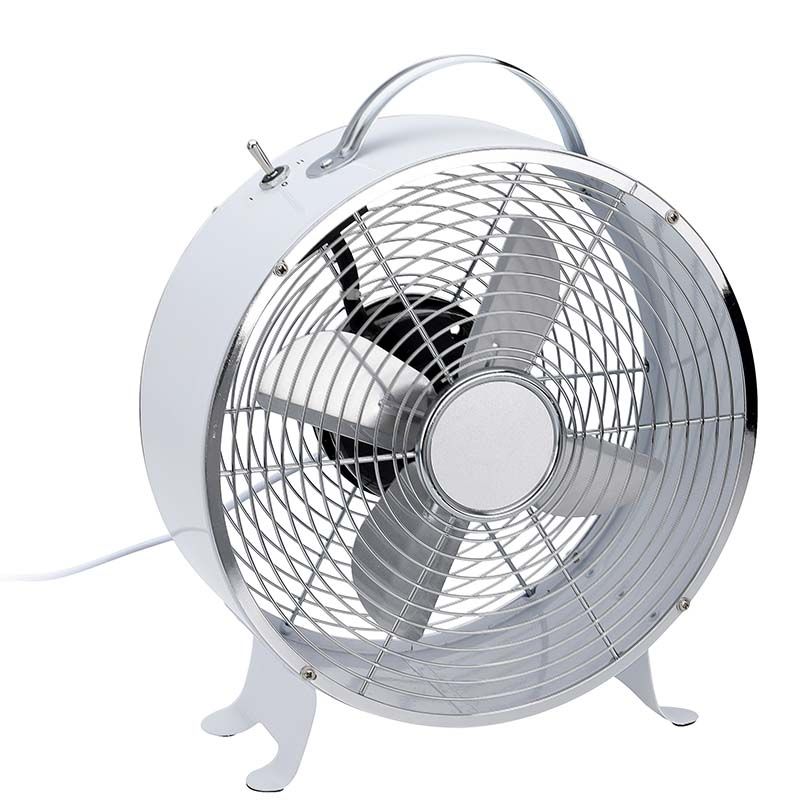 Excellent Electrics Tafelventilator Metaal 26Cm Wit - Afanaya