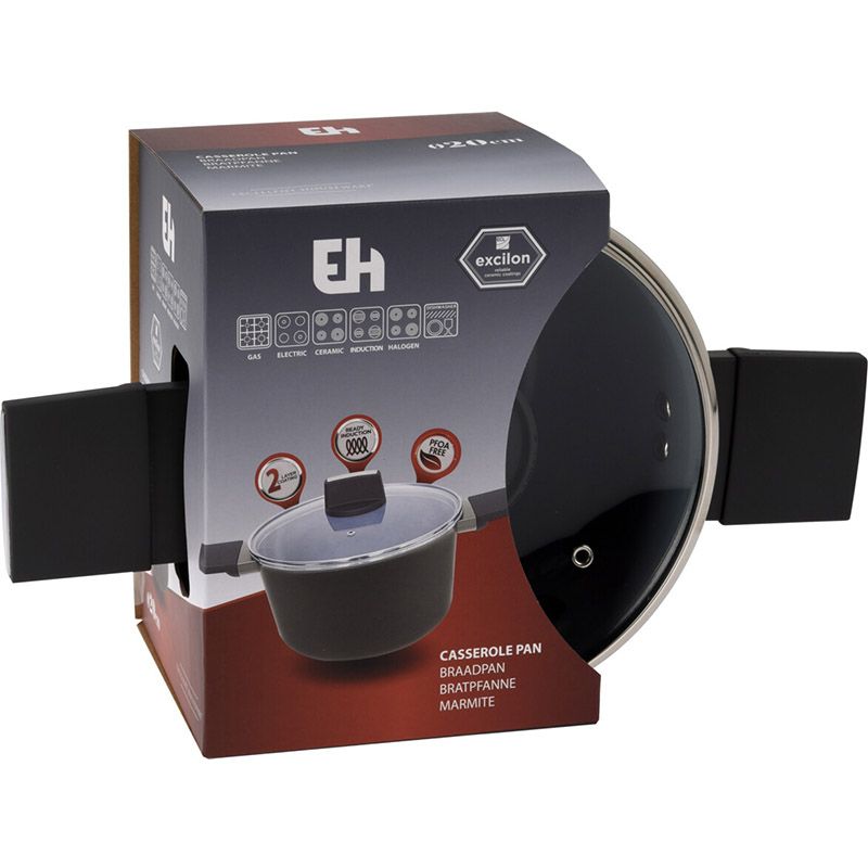 Excellent Houseware Braadpan Met Deksel - Ø20Cm - Aluminium - Afanaya