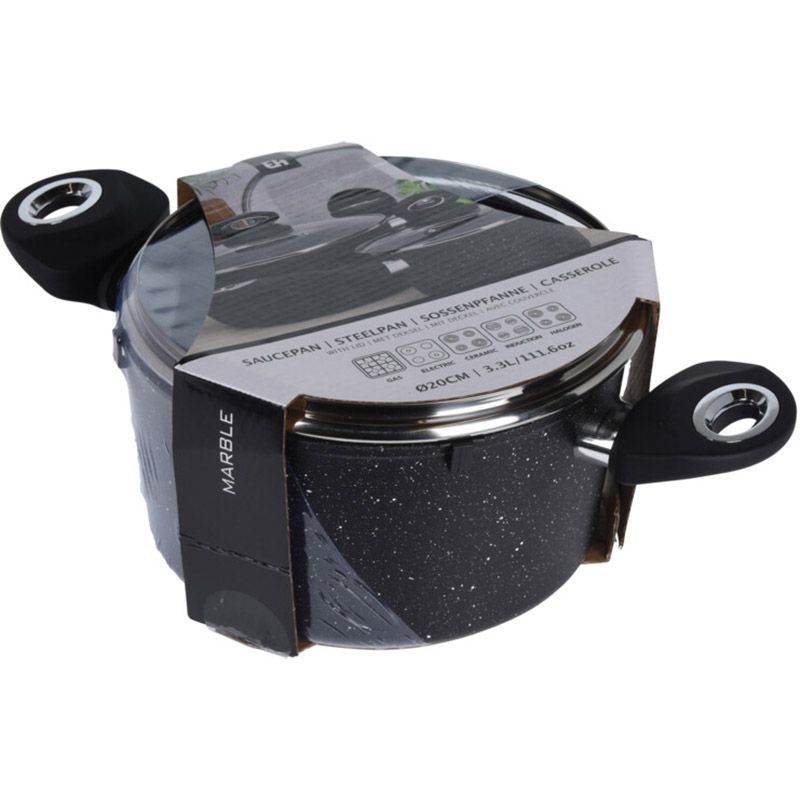 Excellent Houseware Braadpan Met Deksel - Ø20Cm - Gesmeed Aluminium - Afanaya