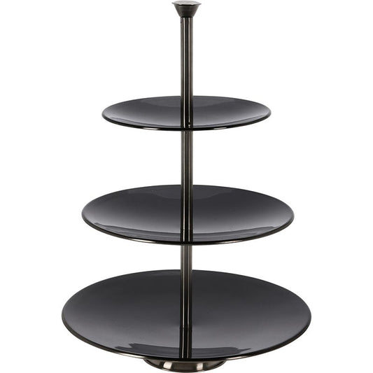 Excellent Houseware Etagere Rvs - 36,5 Cm - Glanzend - Afanaya
