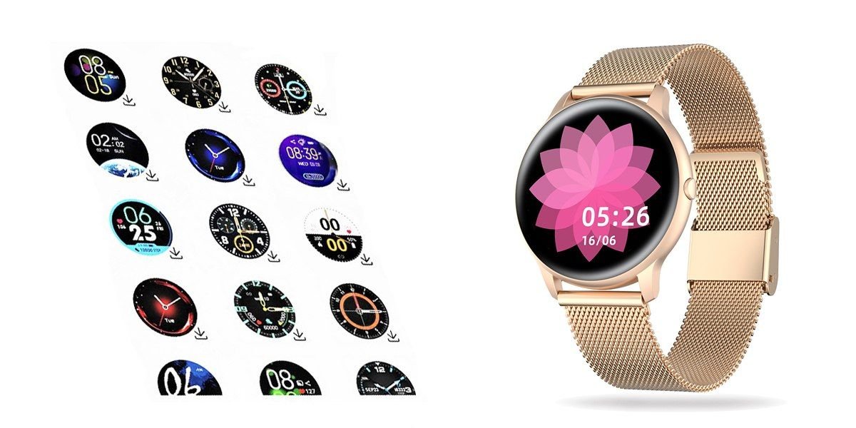 G. Rossi Women’s Smartwatch SW015 - 4 Rose Gold Fitness Tracker Heart Rate & Notifications - Afanaya