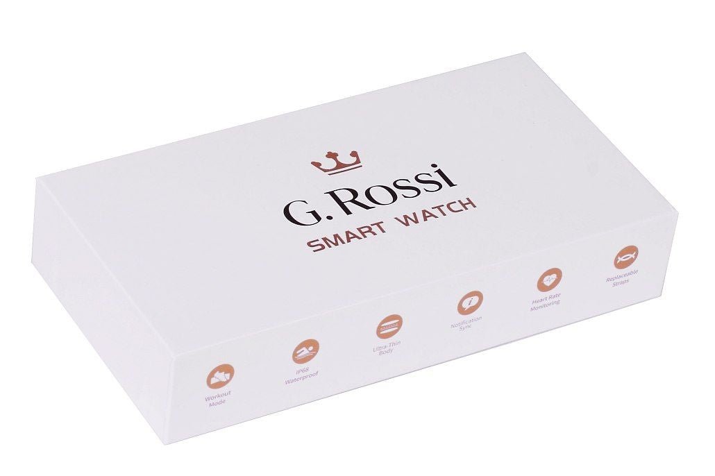 G. Rossi Women’s Smartwatch SW015 - 4 Rose Gold Fitness Tracker Heart Rate & Notifications - Afanaya