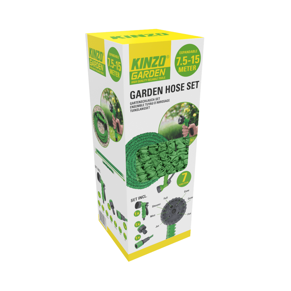 Garden Hose Set Elastic7,5 - 15M - Afanaya