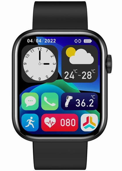 Gravity GT3 - 3 Smartwatch – 1.85” Full Touch Display Bluetooth Call Fitness & Health Tracking – Black - Afanaya