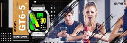 Gravity GT6 - 5 Smartwatch 1.32" HD Display Fitness Tracker with Heart Rate Sleep Monitor - Afanaya
