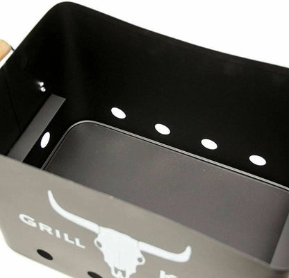 Poêle à griller antiadhésive noire Grill King pour barbecue, cuisine intérieure et extérieure