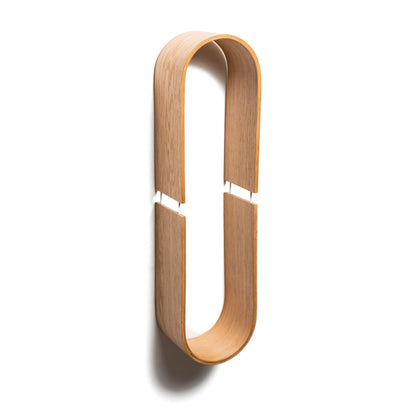 handmade wooden floating Wall Shelf Oval - Afanaya