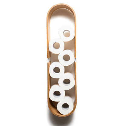 handmade wooden floating Wall Shelf Oval - Afanaya