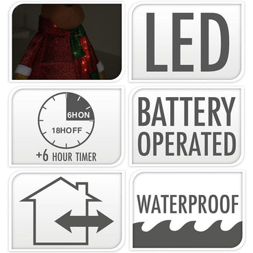 Happy Rendier Xxl - 120Cm - Met Led Lampjes - Met Timer - Geschikt Voor Buiten - Afanaya