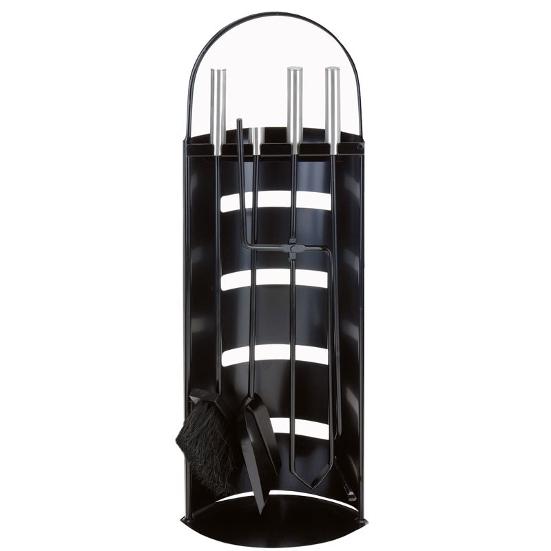 Home&Styling Openhaardset Rvs Zwart - 5 Delig - Afanaya