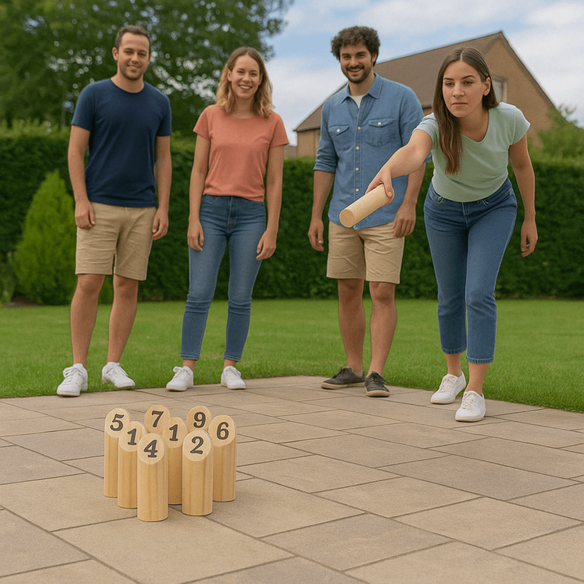 Houten Pinspel 13 - Delig - Afanaya