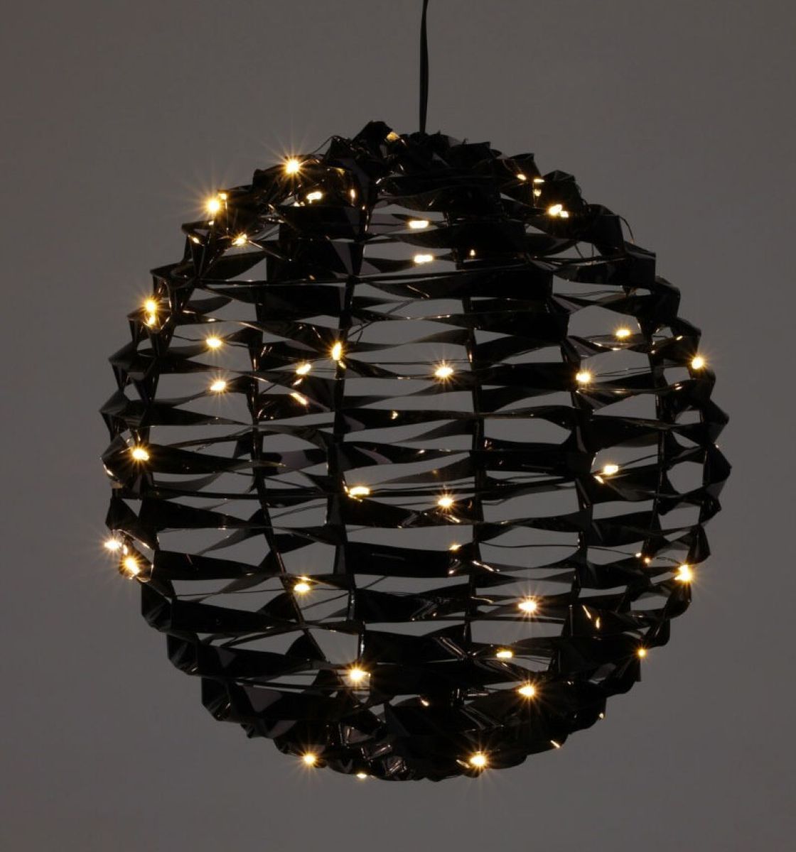 Illuminated Ball - Black 25 cm 60 Led - Afanaya